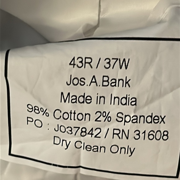 Jos. A. Bank 1905 blue & white striped‎ seersucker cotton men’s Size 43R blazer - Picture 7 of 9